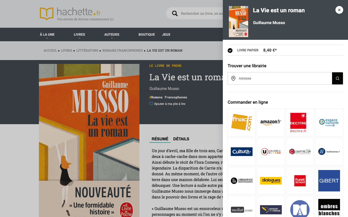 Boutons d'achat Hachette Livre v2