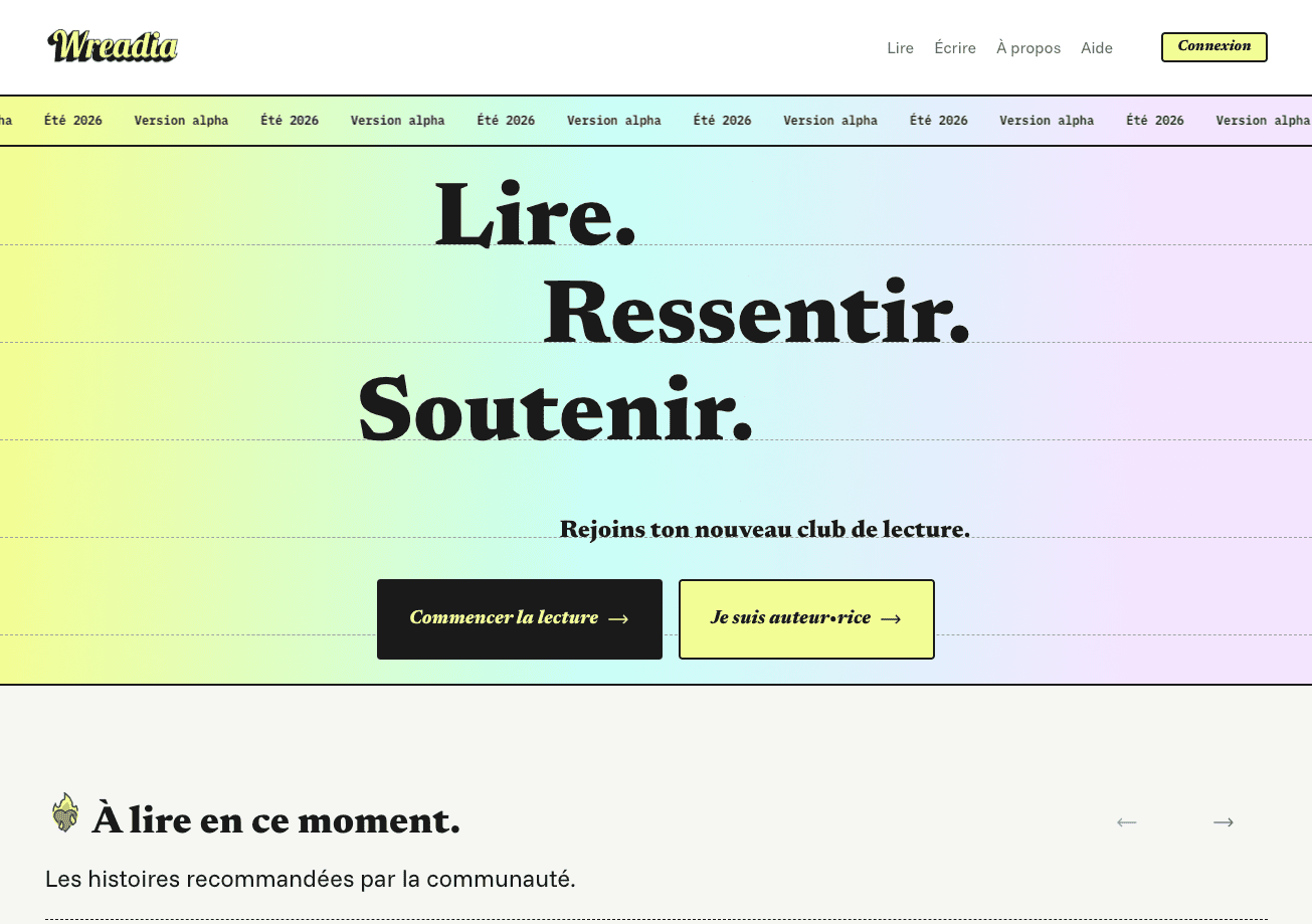 Wreadia, le club de la fiction indépendante